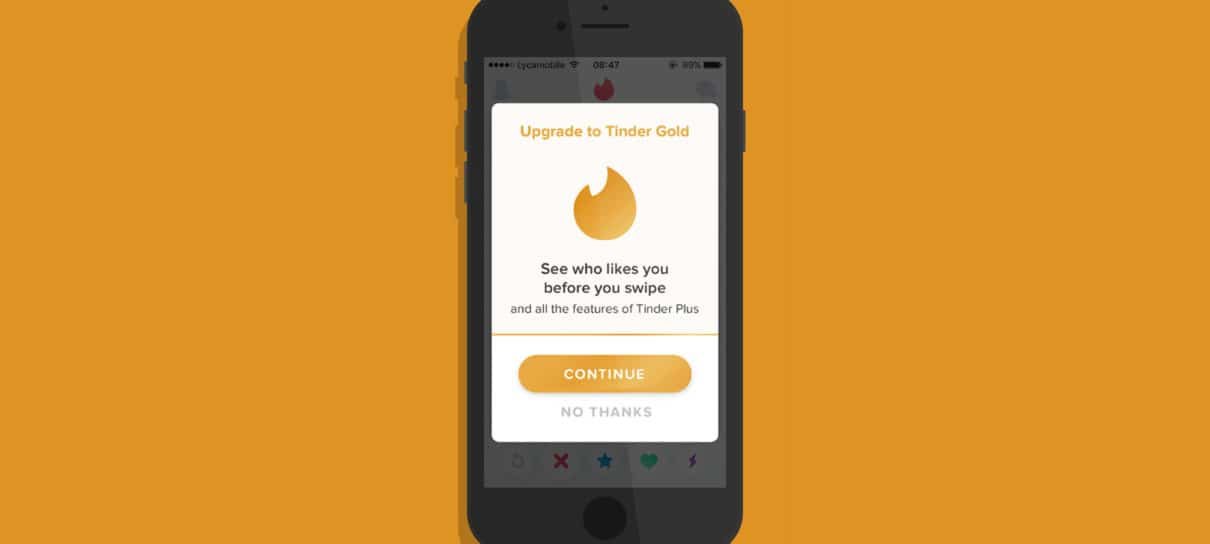 Tinder assume liderança de arrecadação da App Store, graças ao Tinder Gold