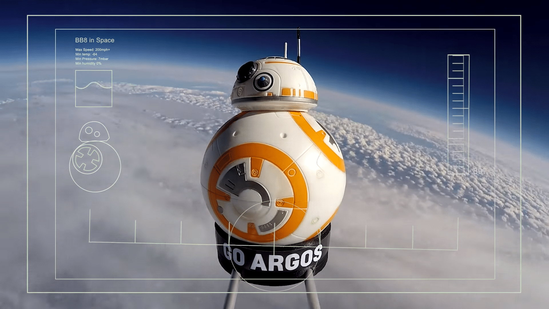 Loja manda BB-8 de volta para o espaço e filma o processo