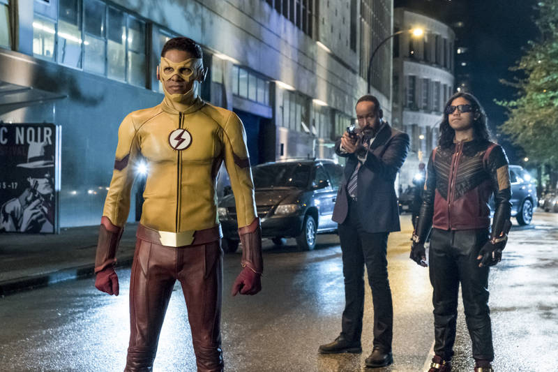 The Flash -- "The Flash Reborn" -- Image Number: FLA401a_0208b.jpg -- Pictured: Keiynan Lonsdale as Kid Flash, Jesse L. Martin as Detective Joe West and Carlos Valdes as Vibe -- Photo: Katie Yu/The CW -- ÃÂ© 2017 The CW Network, LLC. All rights reserved.