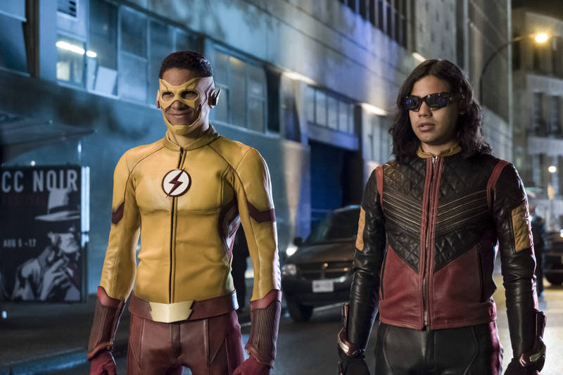 The Flash -- "The Flash Reborn" -- Image Number: FLA401a_0269b.jpg -- Pictured: Keiynan Lonsdale as Kid Flash and Carlos Valdes as Vibe -- Photo: Katie Yu/The CW -- ÃÂ© 2017 The CW Network, LLC. All rights reserved.
