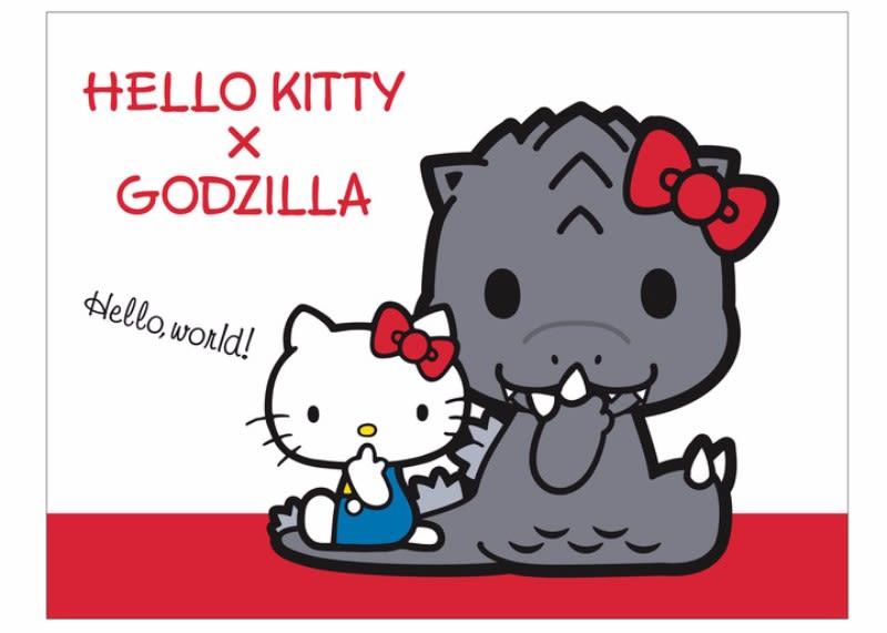 Hello Godzilla: monstro ganha versão fofa e vira BFF da Hello Kitty