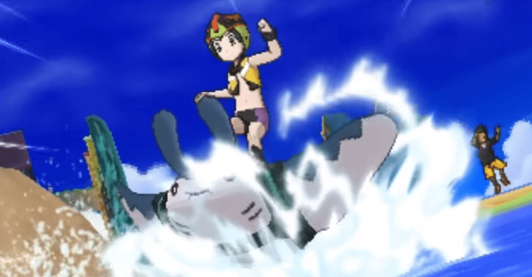 Será possível surfar em um Mantine em Pokémon Ultra Sun e Ultra Moon