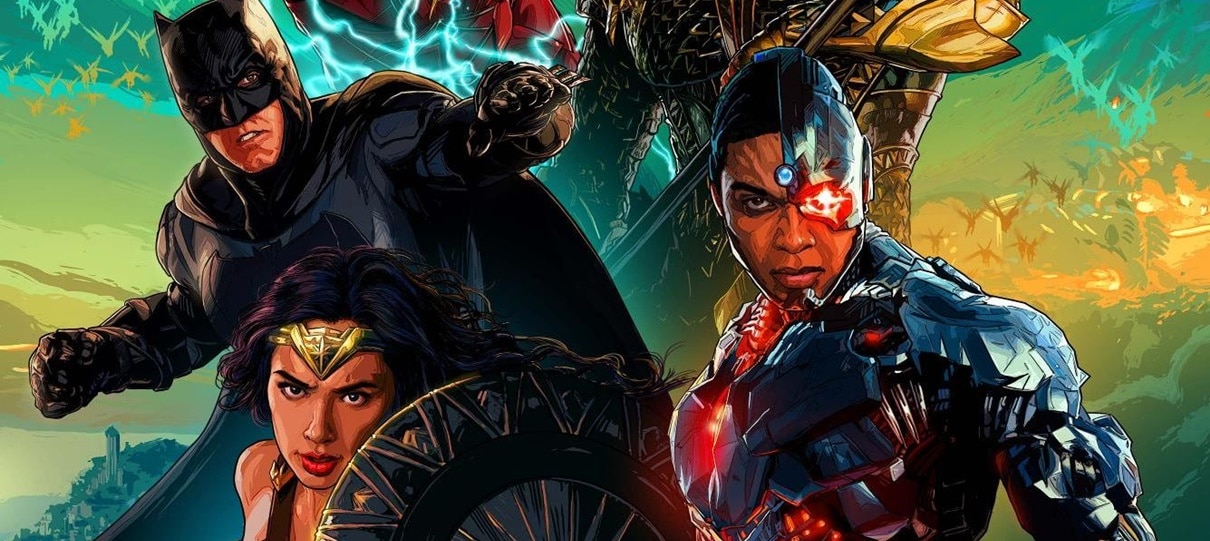 Liga da Justiça | Novo pôster mostra Rainha Hipólita e Mera ao lado dos heróis