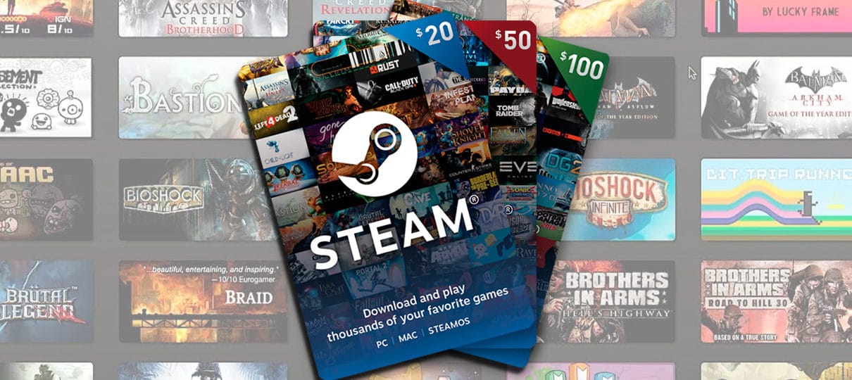 Gift Card STEAM: 10 Reais - Cartão Presente Digital