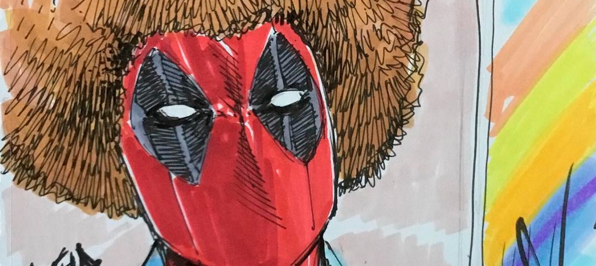 Deadpool 2 | Rob Liefeld desenha o personagem fantasiado de Bob Ross