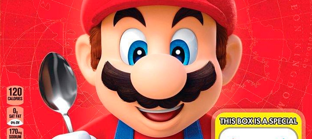 Super Mario Odyssey pode ganhar cereal matinal com caixa que é um Amiibo!