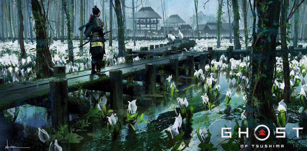 Ghost of Tsushima | Suckerpunch divulga artes conceituais de cenários do jogo