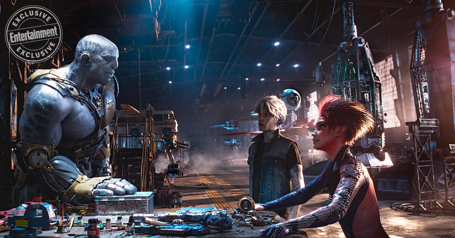 Ready Player One
Aech voiced by LENA WAITHE, Parzival voiced by TYE SHERIDAN, and Art3mis voiced by OLIVIA COOKE