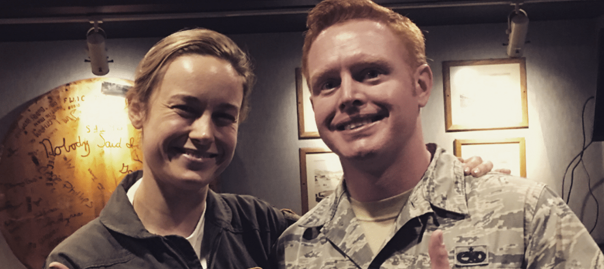 Capitã Marvel | Brie Larson vai a uma base da Força Aérea como preparação para o filme