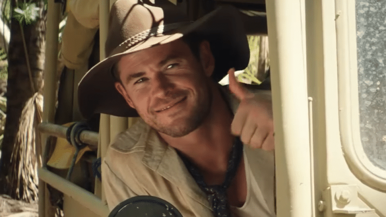 Crocodilo Dundee ganha novo vídeo com Chris Hemsworth se aventurando pela selva