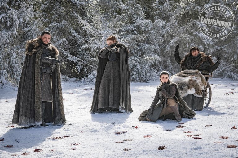 Game of Thrones
Isaac Hempstead Wright, Kit Harrington, Sophie Turner, Maisie Williams
