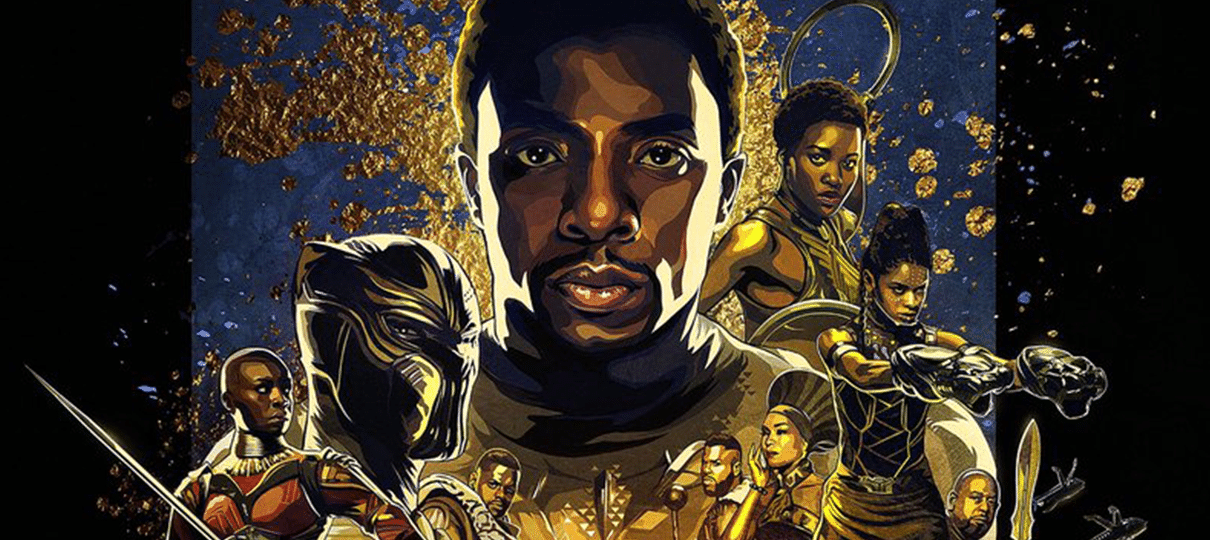 Chadwick Boseman, Lupita Nyong'o e Ta-Nehisi Coates se reúnem em evento de Pantera Negra