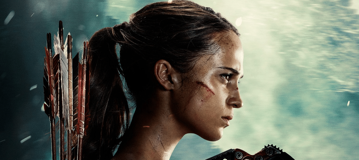 POSTER DO FILME TOMB RAIDER LARA CROFT ALICIA VIKANDER WALTON GOGGINS  DOMINIC WEST