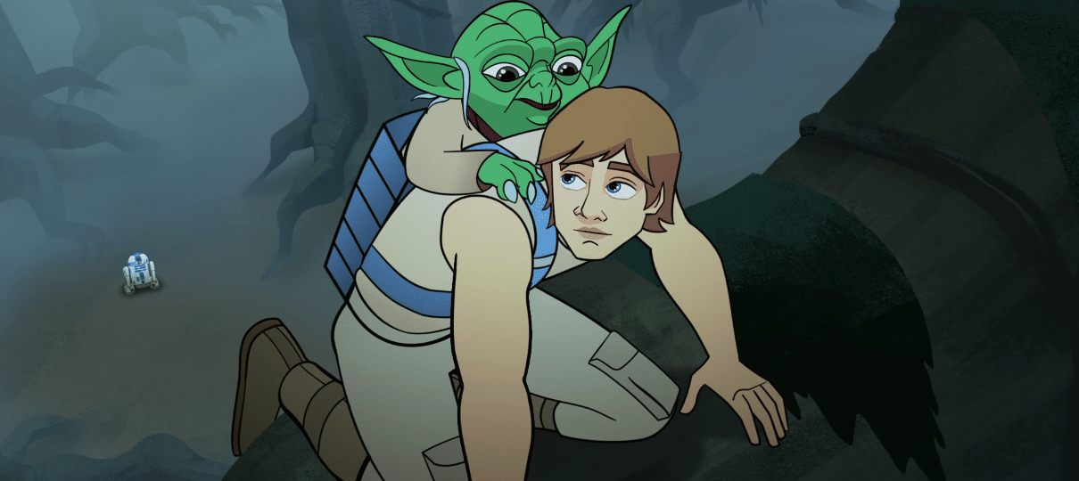 Luke Skywalker retorna para seu treinamento em Dagobah em novo curta animado