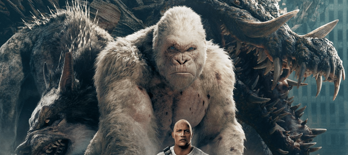 Rampage: Destruição Total  | The Rock encontra criaturas ainda maiores em cartaz inédito