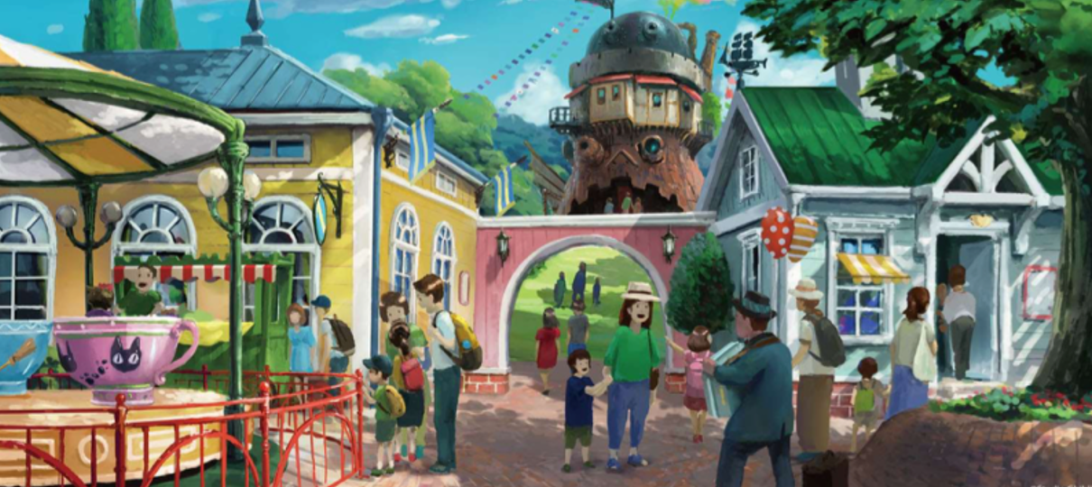 Adentre um novo mundo com as artes conceituais do parque temático do Estúdio Ghibli