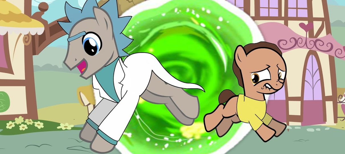 Rick e Morty se transformaram em pôneis coloridos em My Little Pony!