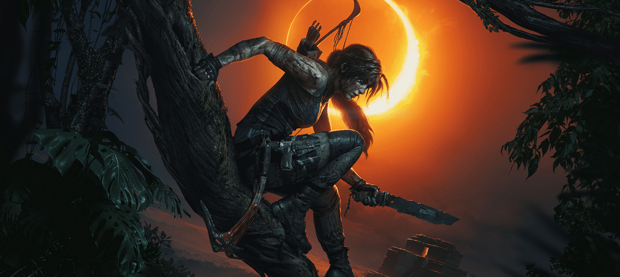 Arte de Shadow of the Tomb Raider traz Lara Croft preparada para lutar