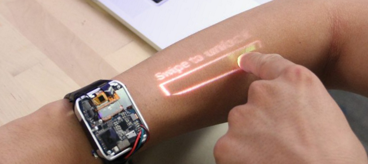 Esse smartwatch projeta uma touchscreen no seu braço