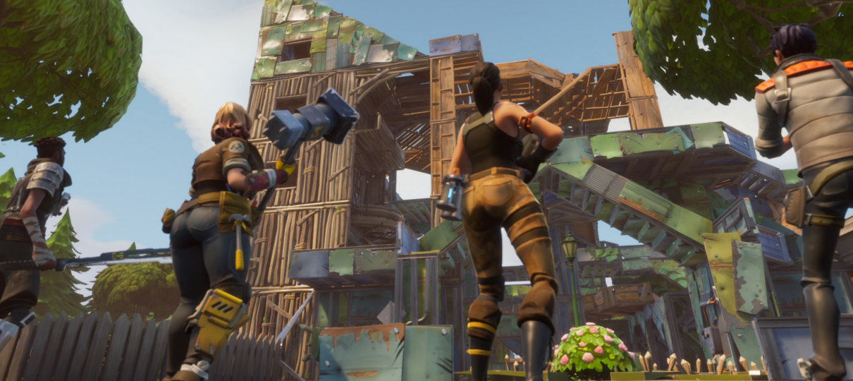 Fortnite | Jogadores se reúnem para cobrir uma cratera gigante com construções