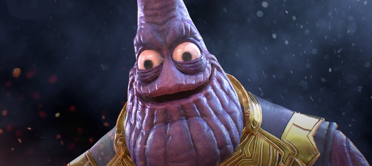 Phanos? Thatrick? Artista combina Patrick, a estrela, e Thanos em arte assustadora