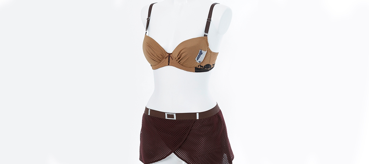 Ofereça seu coração para a calcinha, o sutiã e outros produtos de Attack on Titan