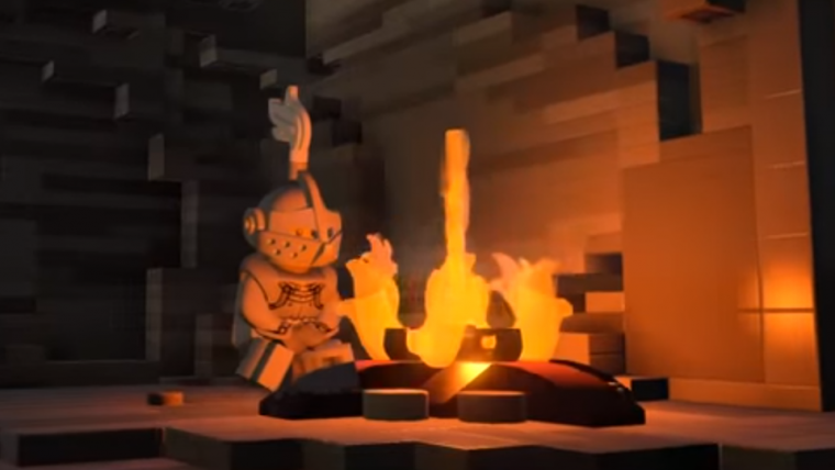 Fã recria Firelink Shrine, de Dark Souls, em Lego Worlds