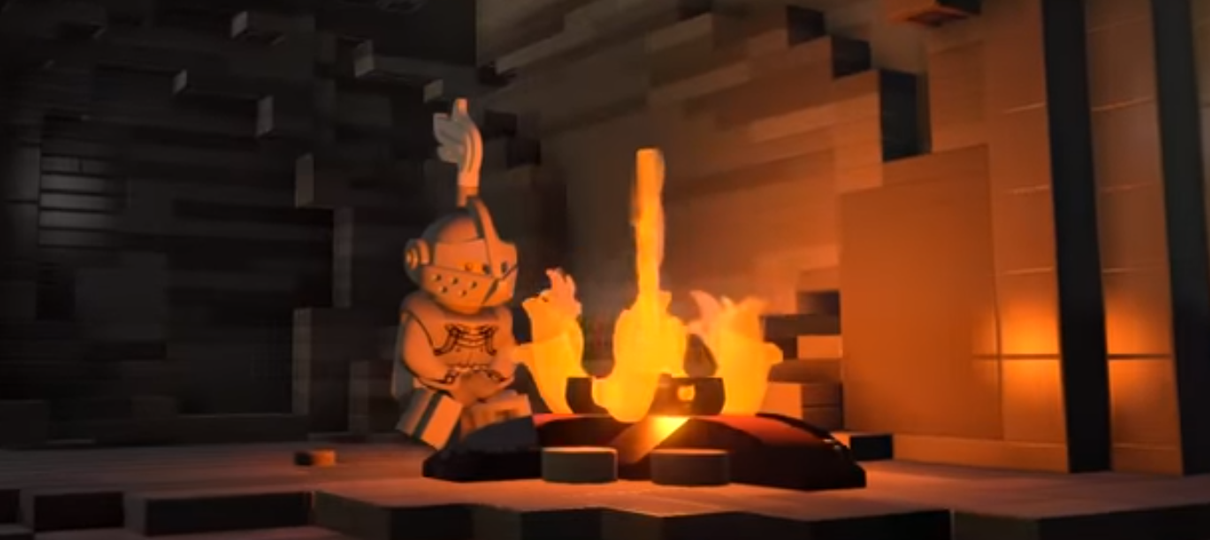 Fã recria Firelink Shrine, de Dark Souls, em Lego Worlds