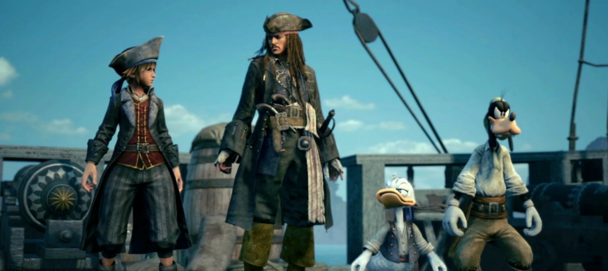 Piratas do Caribe navegam por Kingdom Hearts III em novo vídeo