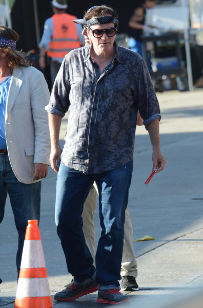 Mandatory Credit: Photo by Broadimage/REX/Shutterstock (9768931a)
Quentin Tarantino
'Once Upon a Time' on set filming, Los Angeles, USA - 24 Jul 2018
Quentin Tarantino shooting scenes for the upcoming Movie Once Upon a Time in Hollywood in Los Angeles