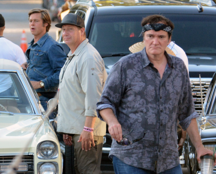 Mandatory Credit: Photo by Broadimage/REX/Shutterstock (9768931ac)
Leonardo DiCaprio, Quentin Tarantino
'Once Upon a Time' on set filming, Los Angeles, USA - 24 Jul 2018
Brad Pitt, Leonardo DiCaprio shooting scenes for the upcoming Movie Once Upon a Time in Hollywood in Los Angeles