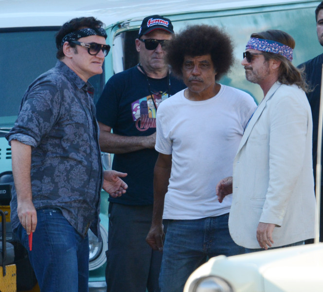 Mandatory Credit: Photo by Broadimage/REX/Shutterstock (9768931f)
Quentin Tarantino
'Once Upon a Time' on set filming, Los Angeles, USA - 24 Jul 2018
Quentin Tarantino shooting scenes for the upcoming Movie Once Upon a Time in Hollywood in Los Angeles