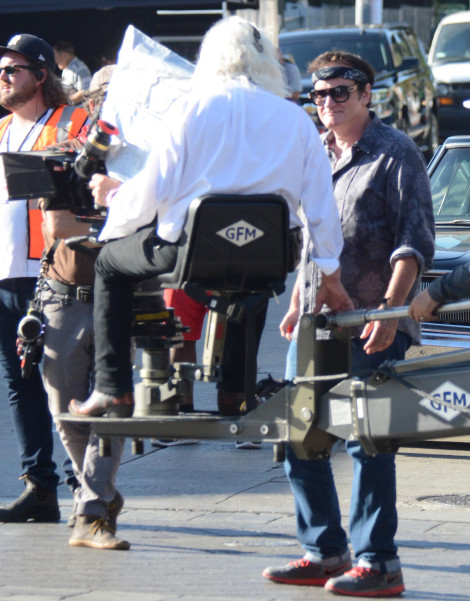 Mandatory Credit: Photo by Broadimage/REX/Shutterstock (9768931l)
Quentin Tarantino
'Once Upon a Time' on set filming, Los Angeles, USA - 24 Jul 2018
Quentin Tarantino shooting scenes for the upcoming Movie Once Upon a Time in Hollywood in Los Angeles