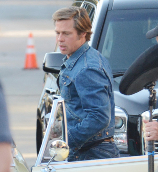 Mandatory Credit: Photo by Broadimage/REX/Shutterstock (9768931v)
Leonardo DiCaprio
'Once Upon a Time' on set filming, Los Angeles, USA - 24 Jul 2018
Brad Pitt, Leonardo DiCaprio shooting scenes for the upcoming Movie Once Upon a Time in Hollywood in Los Angeles