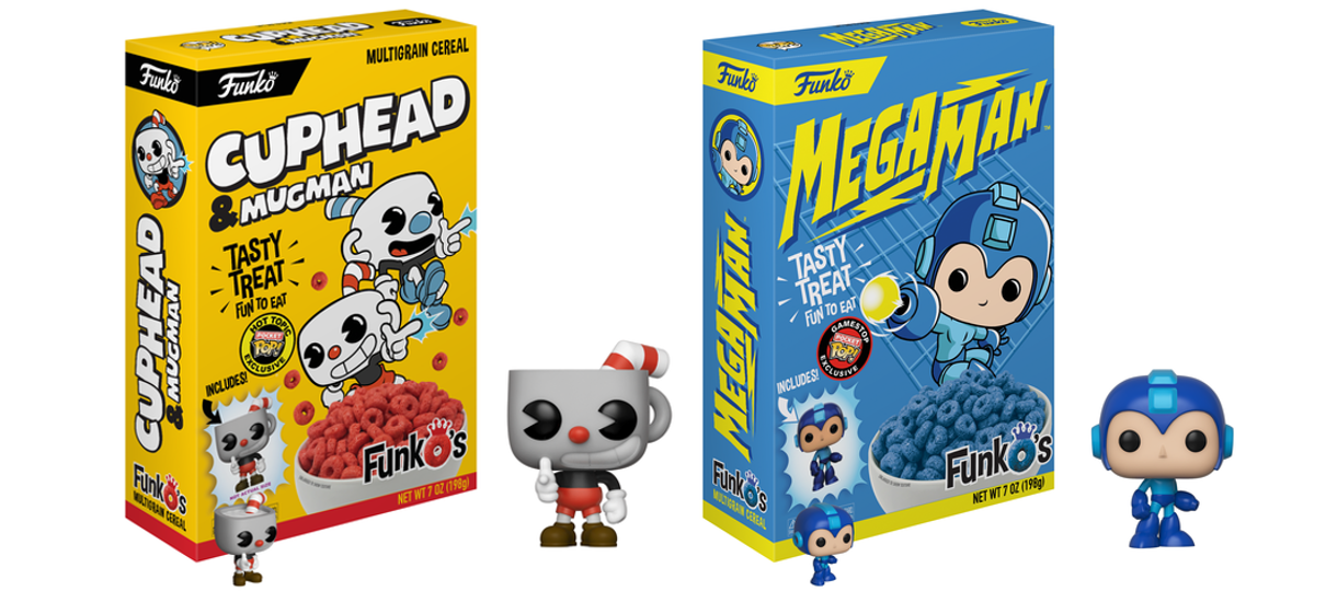 Funko anuncia cereais com miniaturas de Cuphead, Mega Man, Senhor dos Anéis e mais!
