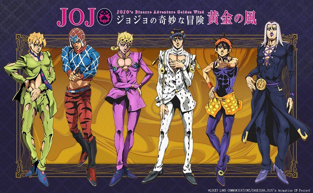 Anime assistir a aventura bizarra de jojo o mundo assassino rainha  experiência ouro platina estrela pulseira