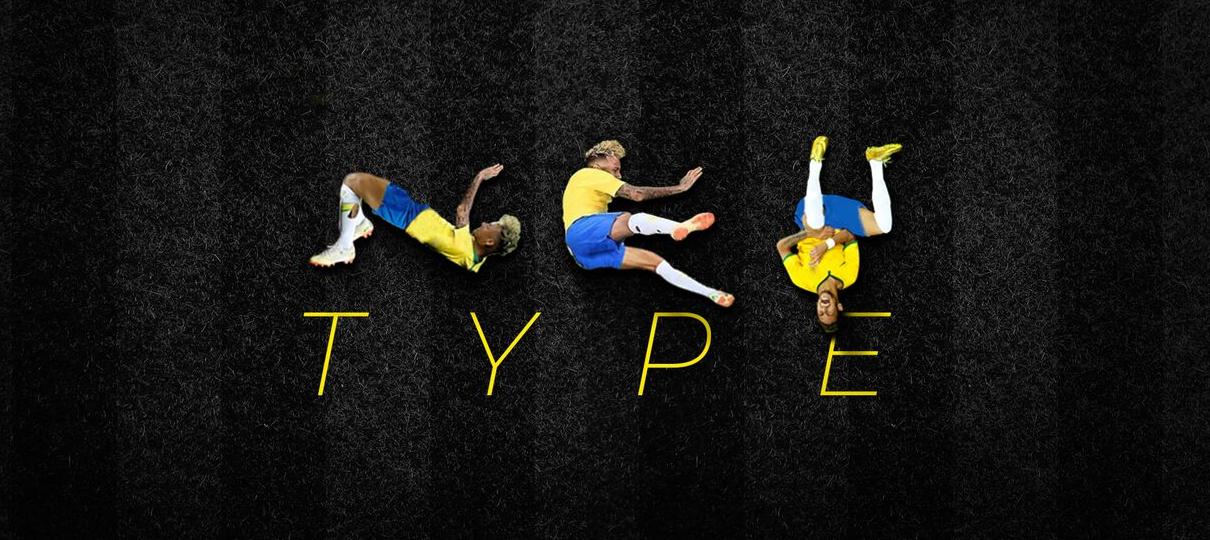 Brasileiro cria tipografia inspirada nas quedas do Neymar na Copa do Mundo