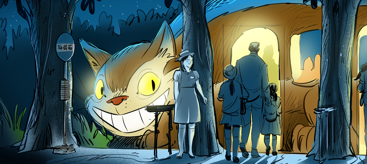 Designer imagina como seriam atrações inspiradas no Studio Ghibli no parque da Disney