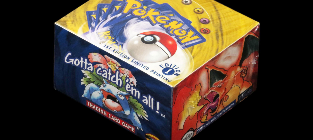 Caixa de cartas antigas de Pokémon é leiloada por cerca de R$ 216 mil