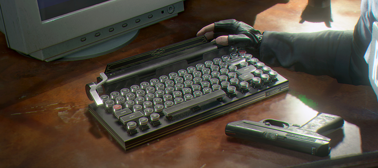 Este teclado oficial de Resident Evil 2 é uma máquina de escrever e custa US$ 675