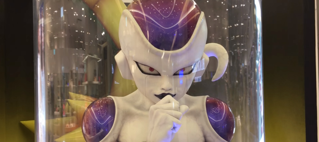 Estátua em tamanho real de Freeza fala e se move para promover Dragon Ball Super: Broly