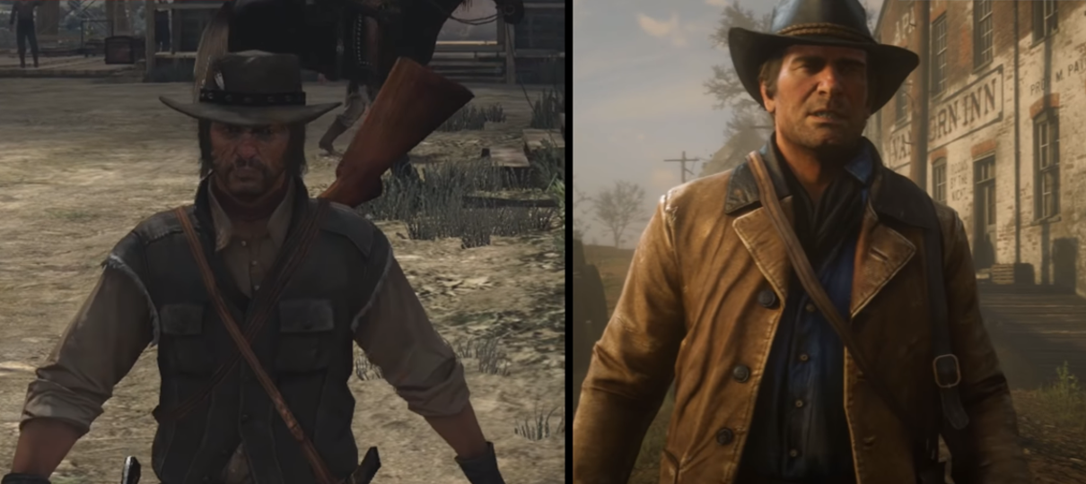 Fã cria vídeo comparando gráficos de Red Dead Redemption com sua sequência