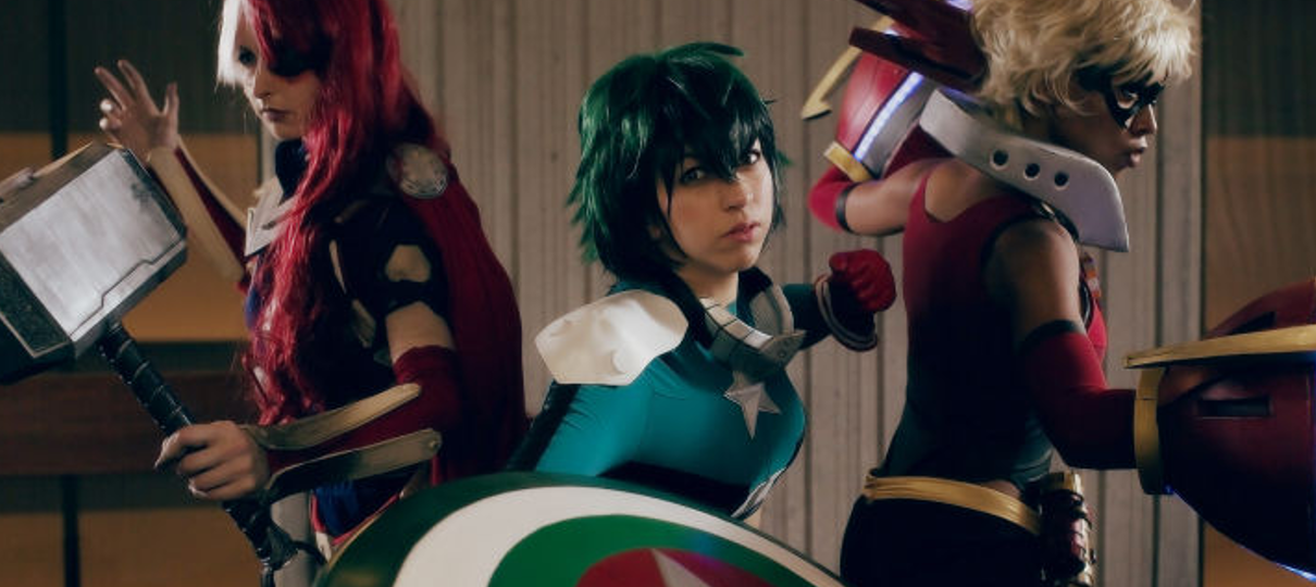 Cosplayers misturam My Hero Academia e heróis Marvel