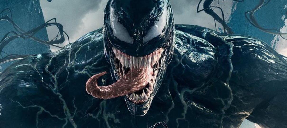 Venom aparece gigante em cartaz oficial do filme