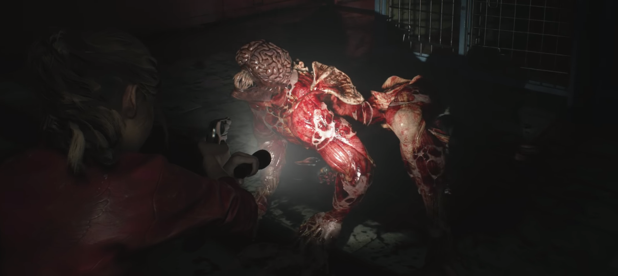 Claire enfrenta lickers em novo gameplay assustador do remake de Resident Evil 2!