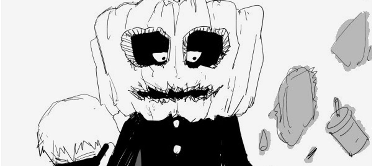 Autor do mangá de Mob Psycho 100 divulga arte de Mob aproveitando o Halloween