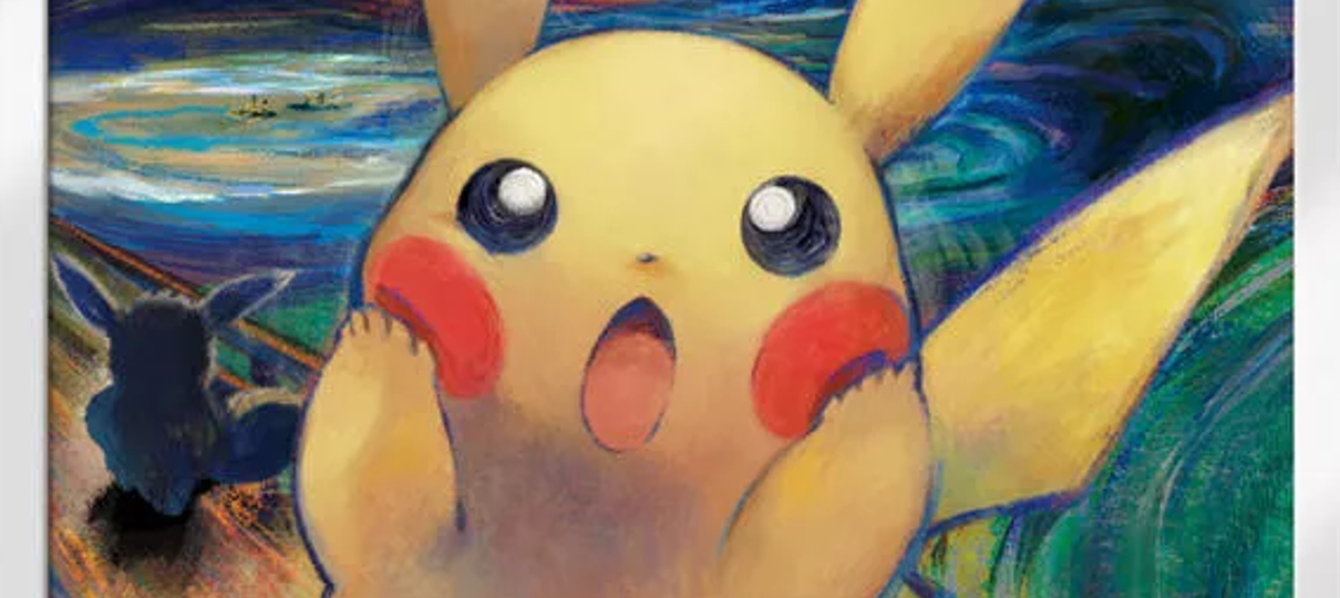 Pokémons invadem pintura expressionista de Edvard Munch em cartas especiais