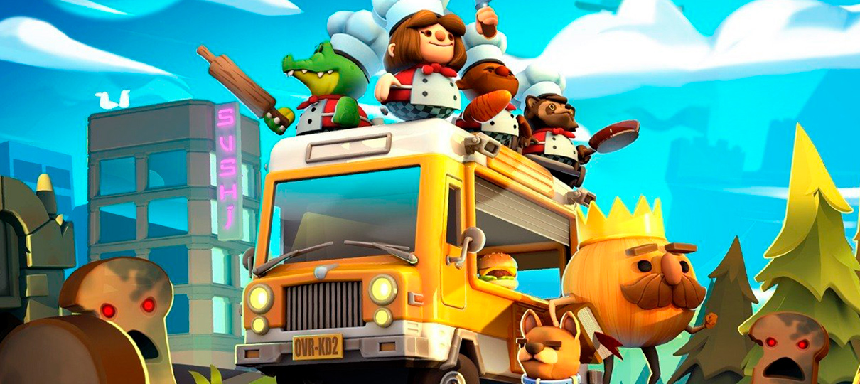 Jogamos Overcooked 2 e arremessamos ingredientes na cabeça dos coleguinhas