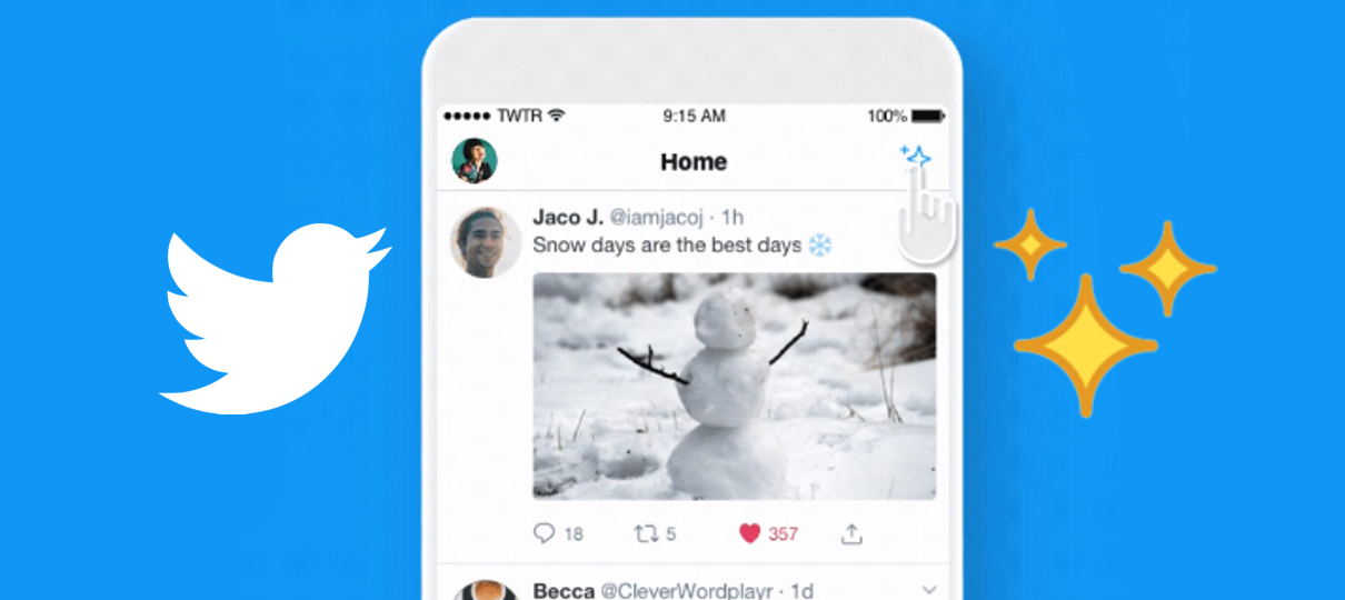 Twitter implementa botão para alternar entre tuítes recomendados e recentes