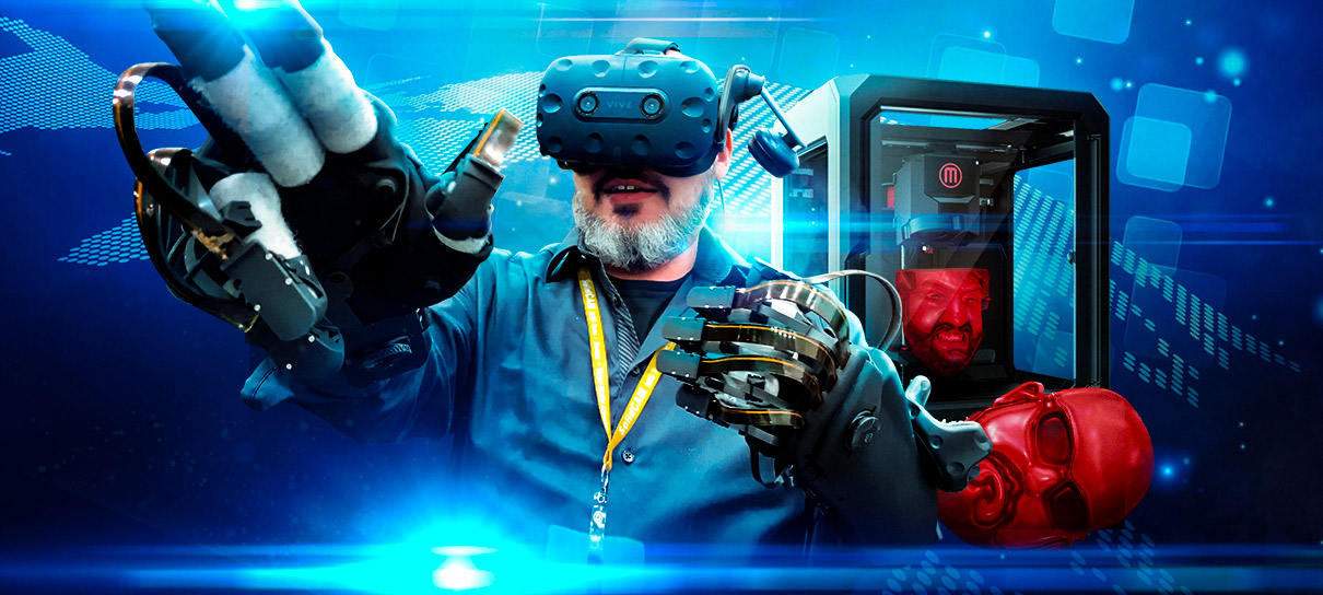 Caos, robôs e realidade virtual!